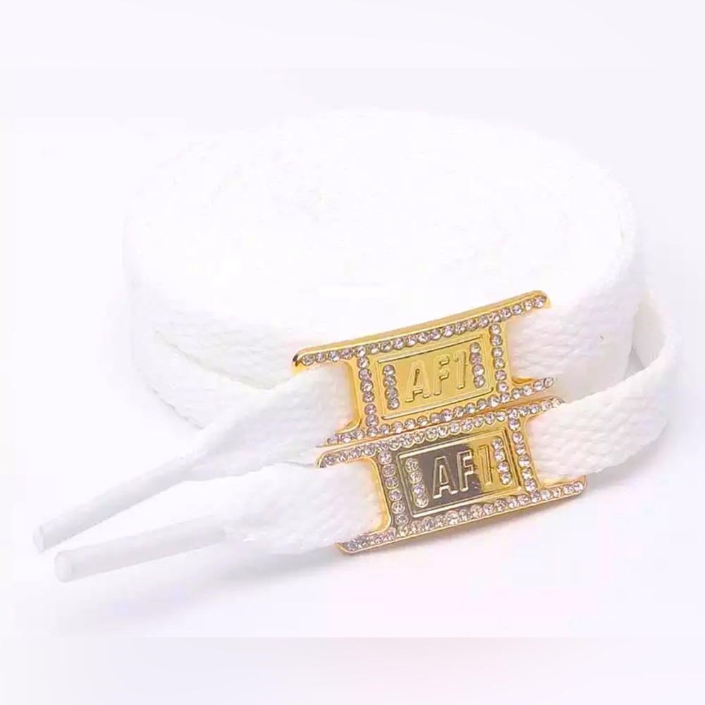 Air Force 1 shimmering metal tag & shoelaces